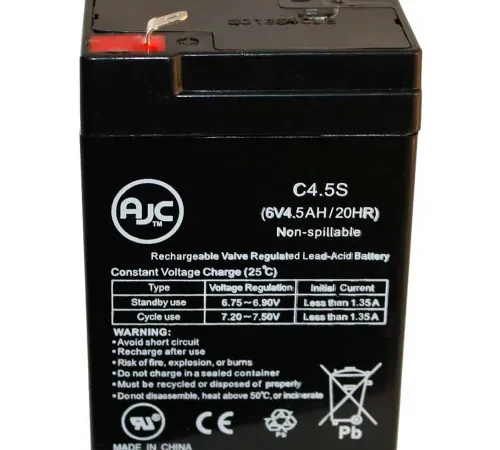 AJC® B&B BP10-6 6V 4.5Ah Emergency Light Battery