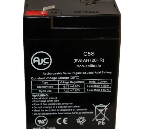 AJC Dual-Lite 12-567 6V 5Ah Emergency Light Battery