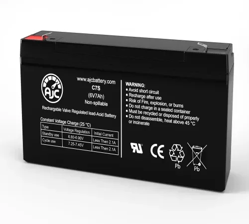 AJC Dual-Lite AS80I Emergency Light Replacement Battery 7Ah, 6V, F1