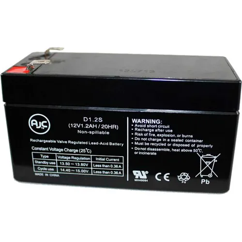 AJC® GS Portalac PE12V1.2F1 12V 1.2Ah Emergency Light Battery