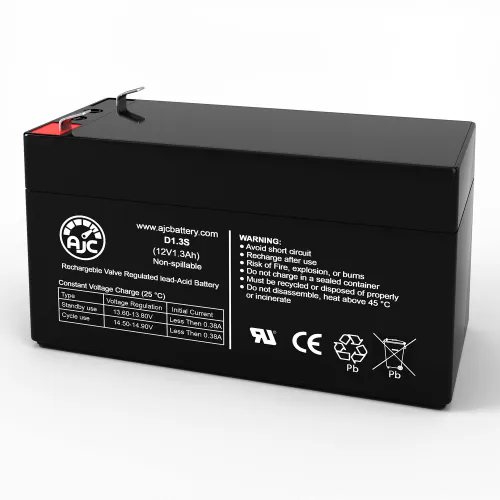 AJC Edwards B1212 Emergency Light Replacement Battery 1.3Ah, 12V, F1