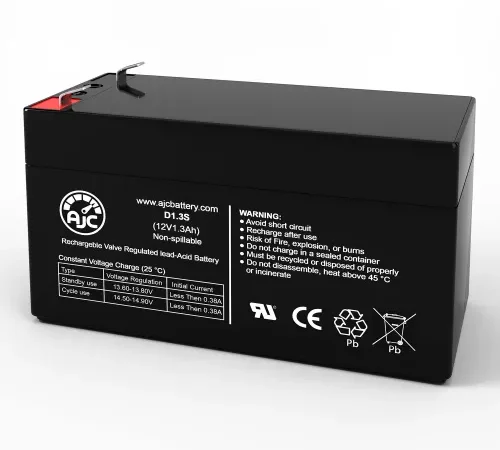 AJC Douglas Guardian DG12-1.2 Emergency Light Replacement Battery 1.3Ah, 12V, F1