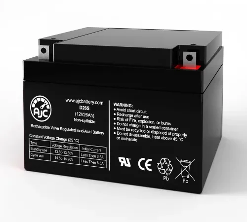 AJC Teledyne Big Beam H2SE12S20 Emergency Light Replacement Battery 26Ah, 12V, NB