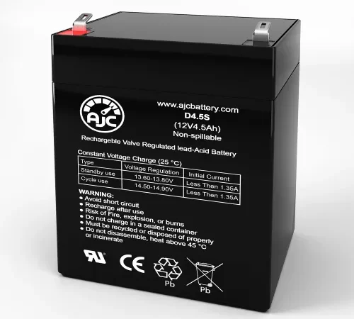 AJC Emergi-Lite 10 Emergency Light Replacement Battery 4.5Ah, 12V, F1