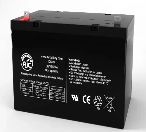 AJC Emergi-Lite 12LC200V Emergency Light Replacement Battery 55Ah, 12V, NB