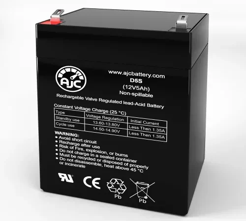 AJC elan MB6V Emergency Light Replacement Battery 5Ah, 12V, F1