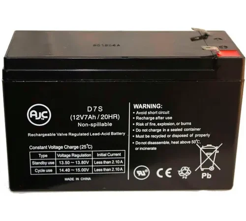 AJC ELS EDS1270 12V 7 Amp Hours Emergency Light Battery