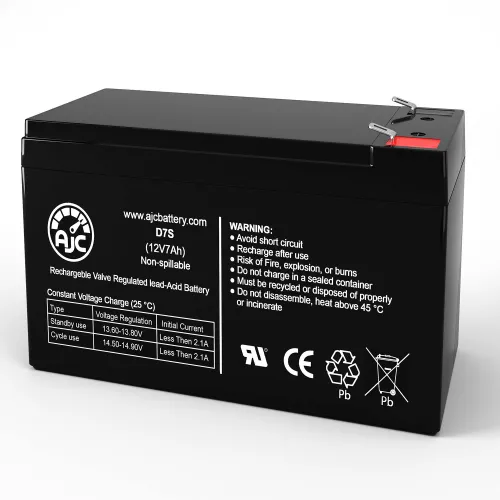 AJC Teledyne Big Beam S127 Emergency Light Replacement Battery 7Ah, 12V, F2