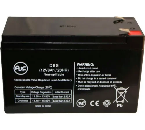 AJC Lithonia ELB1208N1 12V 8Ah Emergency Light Battery