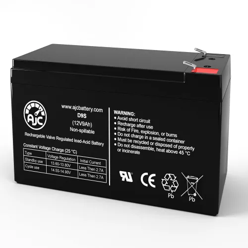 AJC Portalac lac PXL12090 Emergency Light Replacement Battery 9Ah, 12V, F1