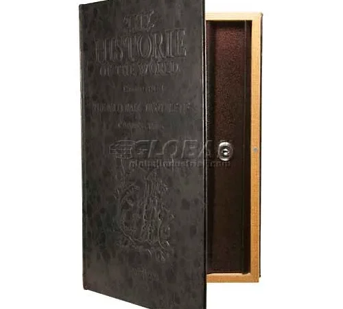 Barska Large Antique Book Diversion Safe CB11992 with Key Lock, 8-3/4"W x 2-3/4"D x 13"H, Brown
