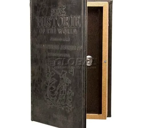 Barska Antique Book Diversion Safe CB11994 with Key Lock, 7"W x 2-3/4"D x 10-3/4"H, Brown