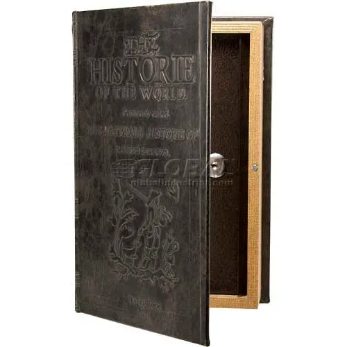 Barska Antique Book Diversion Safe CB11994 with Key Lock, 7"W x 2-3/4"D x 10-3/4"H, Brown