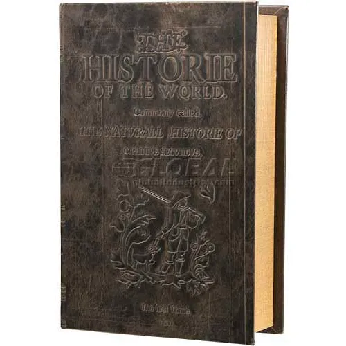 Barska Antique Book Diversion Safe CB11994 with Key Lock, 7"W x 2-3/4"D x 10-3/4"H, Brown - Image 2