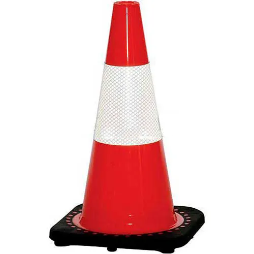 Cortina, 18" Traffic Cone, Reflective, Orange W/ Black Base, 3 lbs, 03-500-21 - Pkg Qty 12