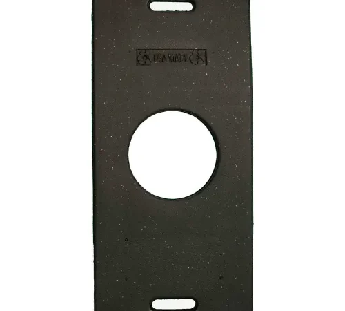 Cortina Recycled Rectangular 30Lb. Rubber Base, Black, 03-752-30