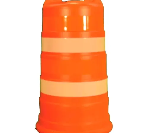 Cortina Traffic Barrel Drum With (4) 4" Engineer Grade Reflective Stripes, LDPE, 03-782-4EG