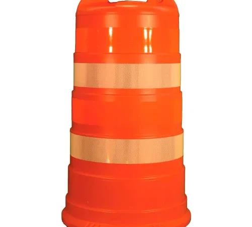 Cortina Traffic Barrel Drum With (4) 4" Diamond Grade Reflective Stripes, LDPE, 03-782-4FP
