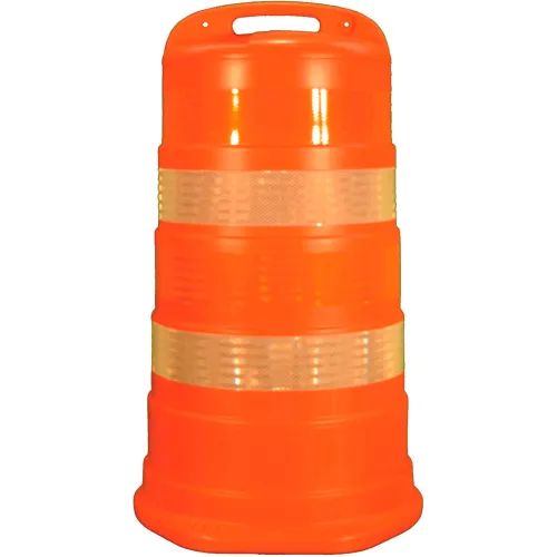 Cortina Traffic Barrel Drum With (4) 4" High Intensity Stripes, LDPE, 03-782-4HI