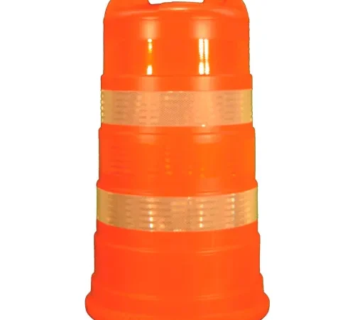 Cortina Traffic Barrel Drum With (4) 6" High Intensity Stripes, LDPE, 03-782-6HI