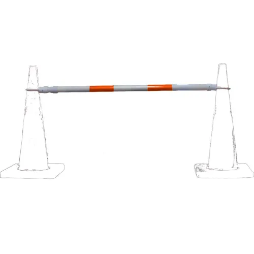 Cortina 03-829CB-O Retractable Cone Bar, 4-6' L, White/Orange