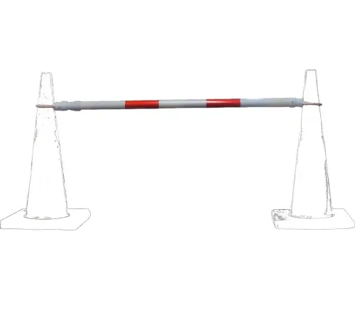 Cortina 03-829CB-R Retractable Cone Bar, 4-6' L, White/Red