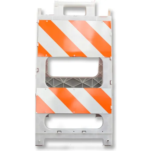 Cortina Plastx Type II Fold Flat Barricade, Engineer Grade Sheeting, 24"L x 12"W Panel, Orange/White