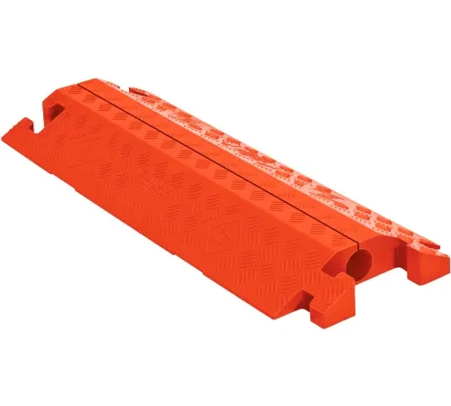 Checkers Linebacker 1-Channel SplitTop Cable Protector, 34000 lb Cap, 38-1/2" x 14-1/4" x 3", Orange