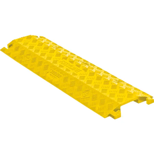 Checkers Fastlane 1-Channel Cable Protector, 4200 lb. Cap., 38-1/2" x 10-7/8" x 1-1/2", Yellow