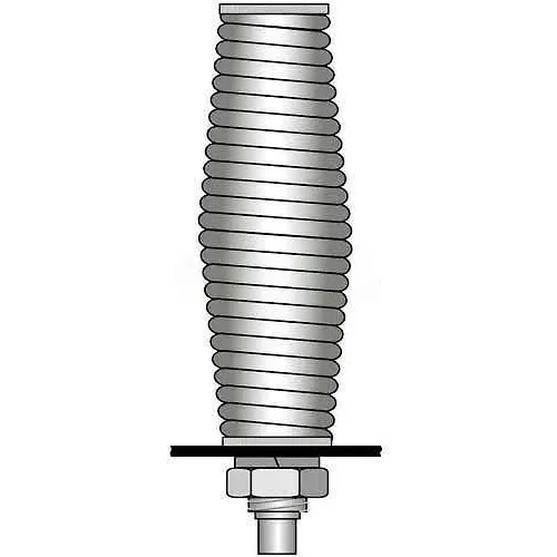 Chrome Plated Heavy Duty Spring Mount for Lighted Flagstaffs up to 8 ft.