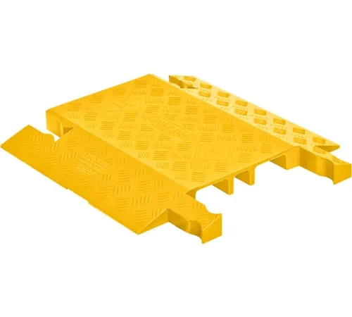 Checkers® Guard Dog® 3-Channel Cable Protector, 42000 lb. Cap., 22" x 20-1/2" x 2", Yellow