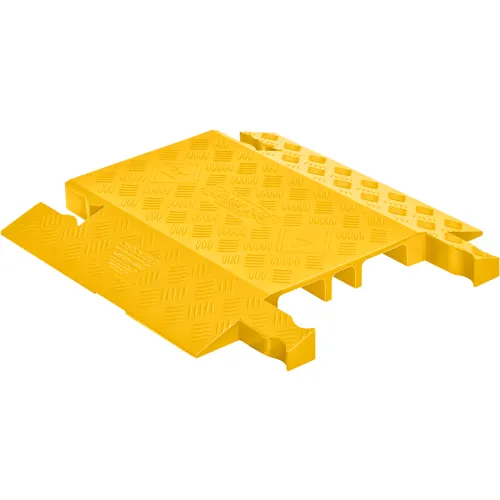 Checkers® Guard Dog® 3-Channel Cable Protector, 42000 lb. Cap., 22" x 20-1/2" x 2", Yellow