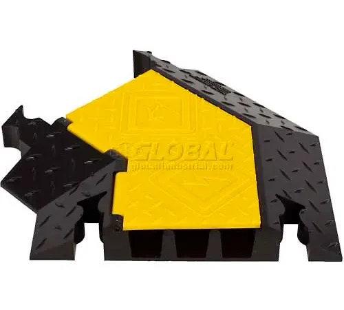3 Channel  Left Turn, Yellow/Black, YJ3TL-225-Y/B