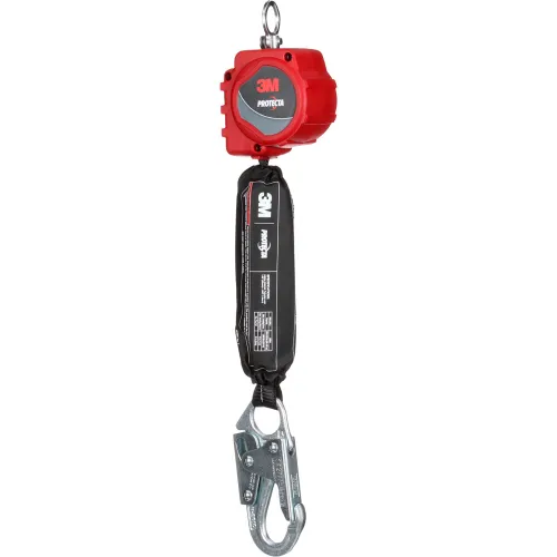 3M red retractable safety lanyard with hook