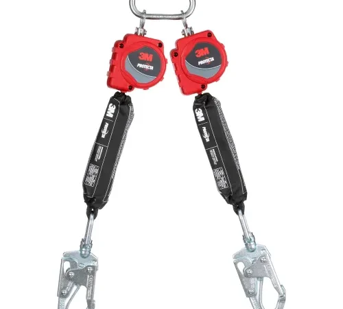 Dual 3M retractable fall protection lanyards