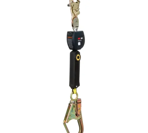 Self-retracting lifeline with dual snap hooks