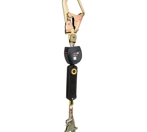 Self-retracting safety lifeline with snap hooks