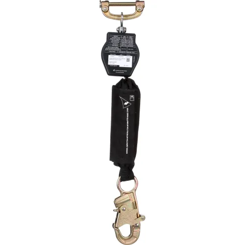 Retractable fall-arrest lifeline with snap hook