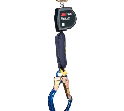 3M Nano-Lok retractable lifeline with blue hook