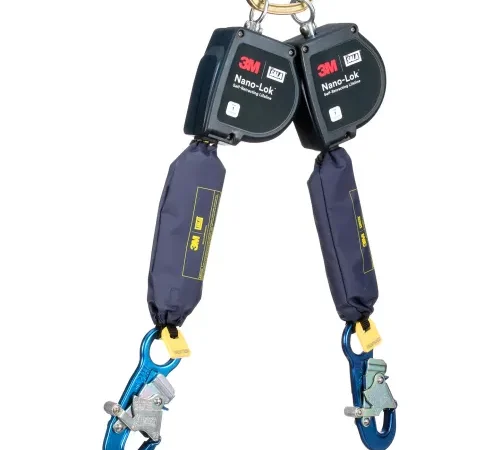 Dual 3M Nano-Lok self-retracting safety lanyards