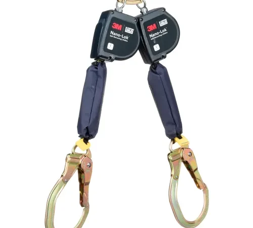 3M Nano‑Lok twin‑leg retractable safety lanyard