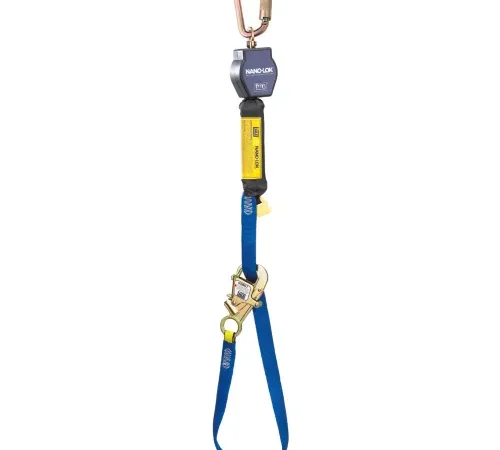 Retractable fall-arrest lanyard with carabiner