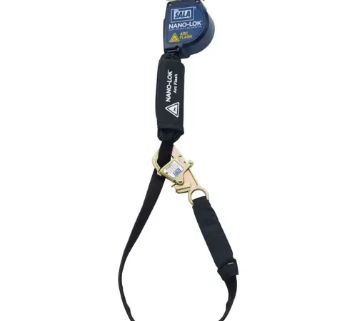 Retractable Nano-Lok fall arrest safety lanyard
