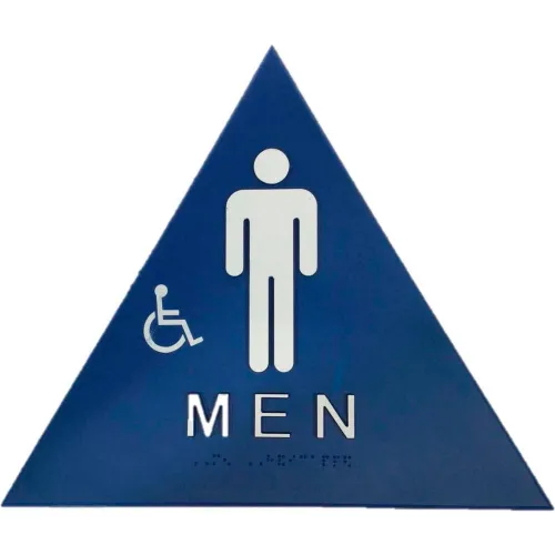 Don Jo CHS 1 Men's Restroom Sign, BL - Pkg Qty 10