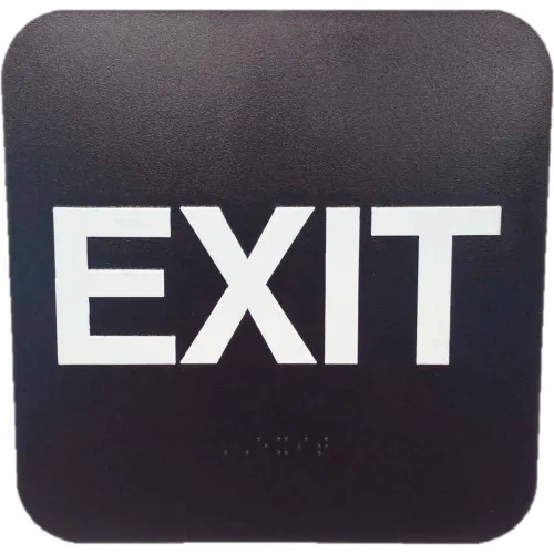 Don Jo HS 9060 35 - Exit ADA Sign, 6" x 9", Brown With Raised White Lettering - Pkg Qty 10