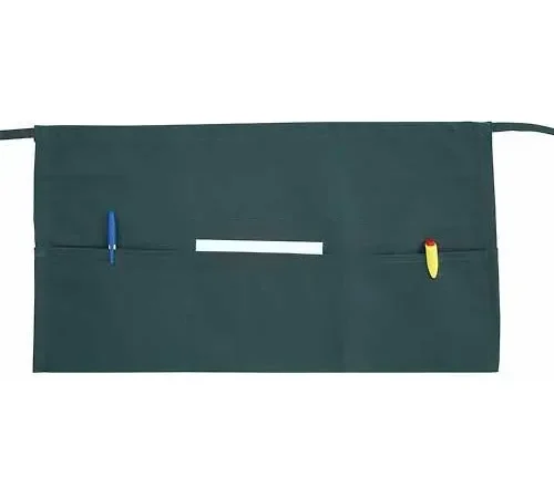 Winco WA-1221G Triple Pocket Waist Apron, Green, 11-5/8" x 21-1/2" -  - Pkg Qty 12