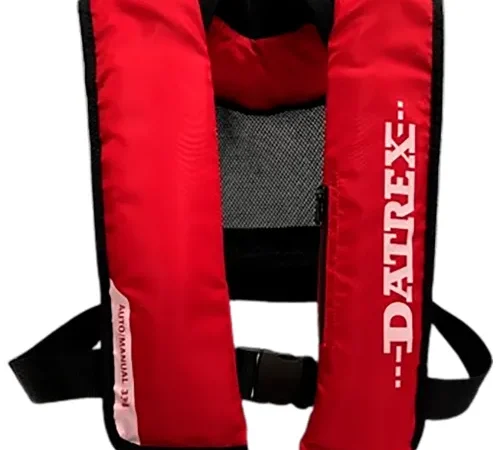 Datrex Manual/Automatic Inflatable Life Jacket, USCG Type V, Adult/Universal, Red/Black