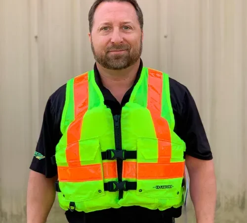 Datrex Maxflow ANSI Life Vest, Mesh, USCG/TC Type III, 3XL, Orange