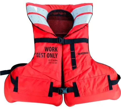Datrex Workflow Work Vest, Mesh/Polyethylene, USCG Type III/V, Adult/Universal, Orange
