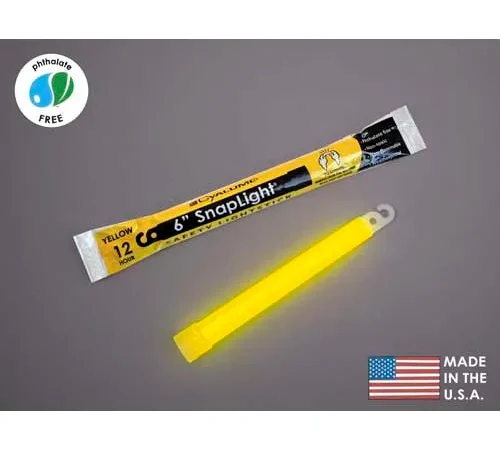 Datrex 6" SnapLight Light Sticks, Yellow - ER0051M-YW